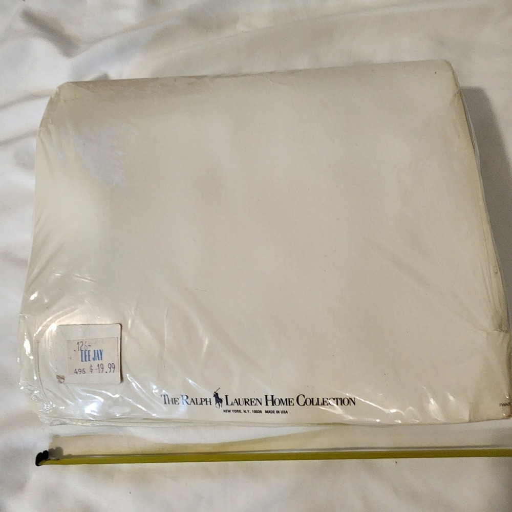 RALPH LAUREN WHITE IRREGULAR TWIN/TWIN XL FLAT SHEET 66 X 96 100% COTTON - Picture 3 of 4